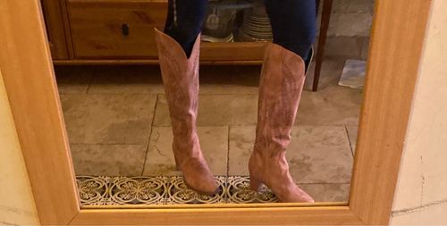 Customer photo review of Feather Embroidery Sweet Boots