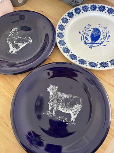 Customer photo review of Farm Animals - Mesh Stencil 8.5 x 11