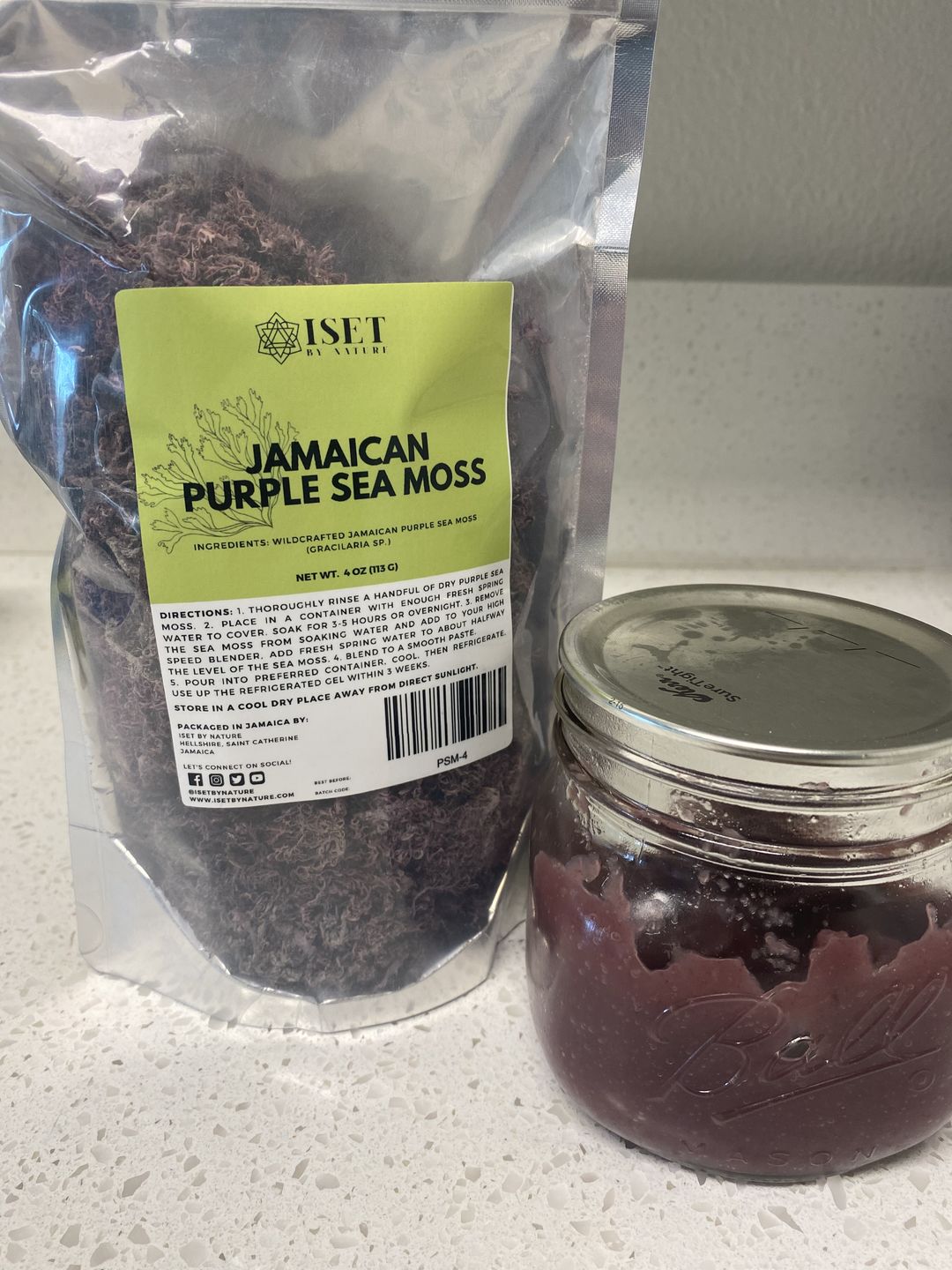 Customer photo review of Jamaican Purple Sea Moss (Raw, Wildcrafted)