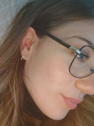 Customer photo review of Orecchino cerchietto 10 mm con zirconi - Barbato Gioielli