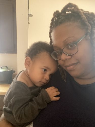 Customer photo review of Braids, Loc & Twist Firm Hold Pomade | 8 oz (Pomegranate)