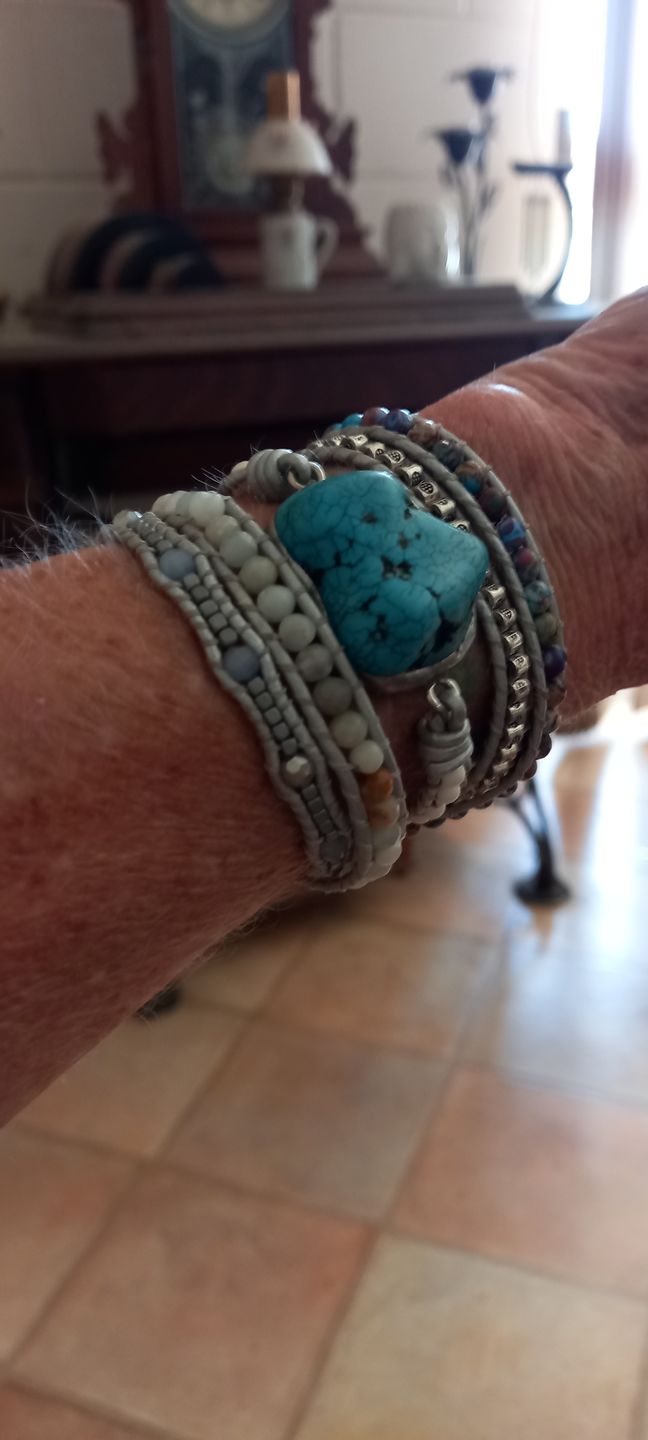 Customer photo review of The Turquoise Protection Wrap Bracelet
