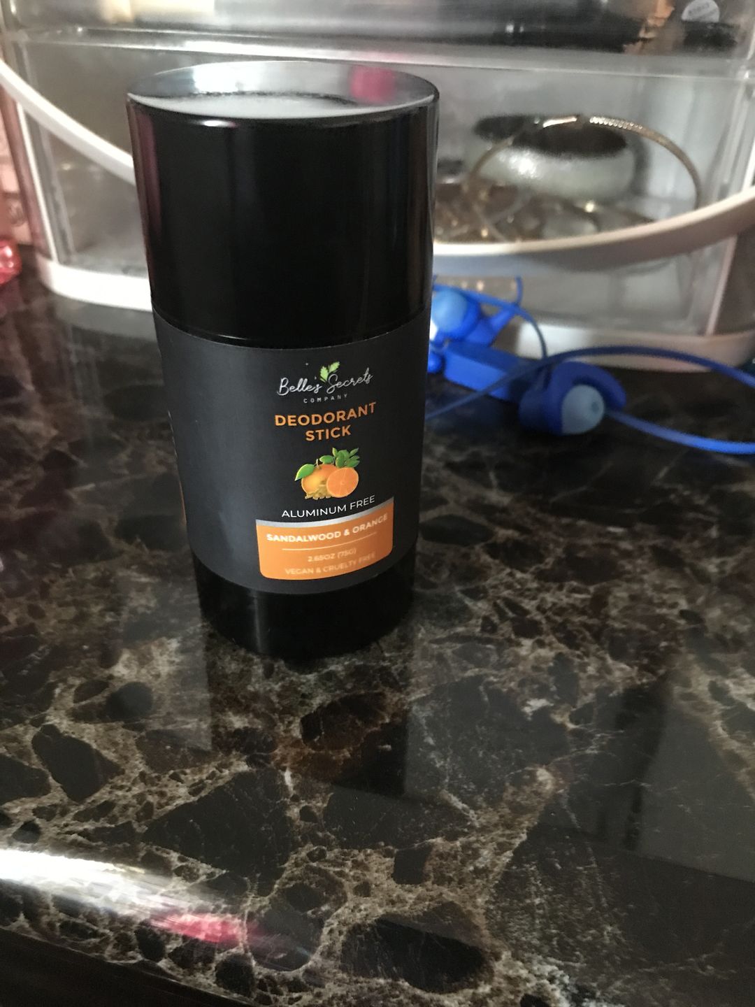 Customer photo review of Sandalwood & Orange Deodorant