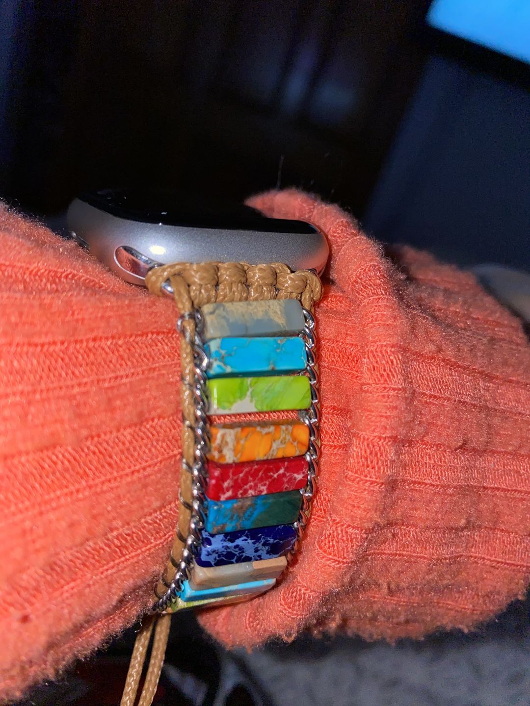 Customer photo review of Healing Chakra Protection Apple Watch Strap