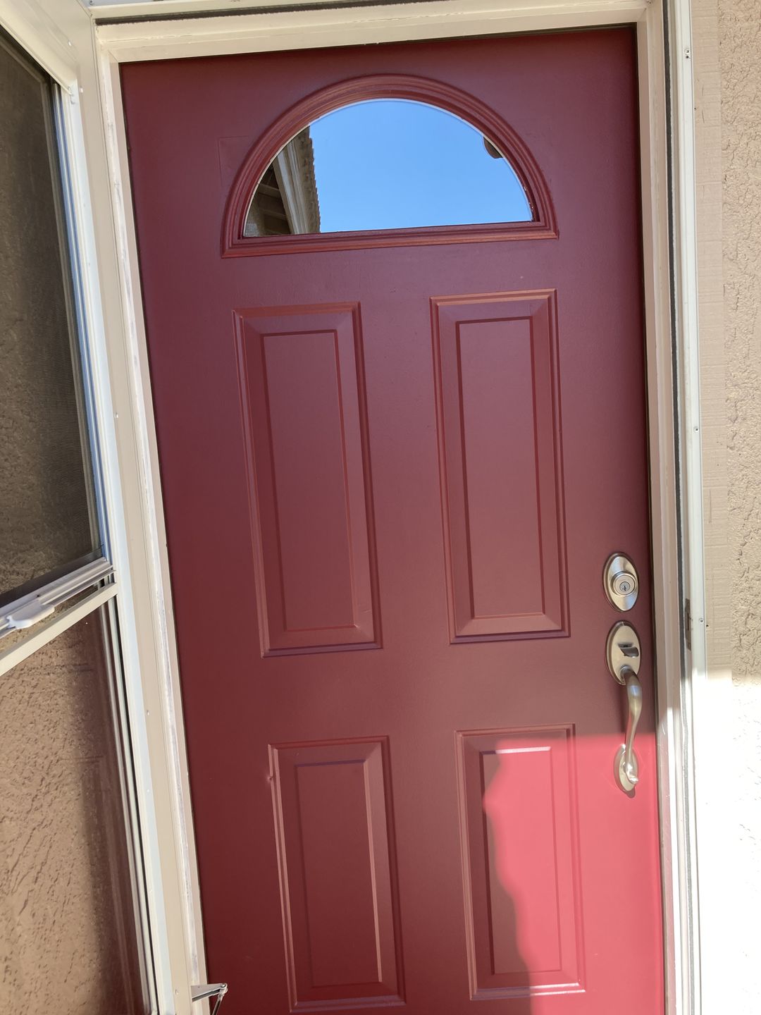 Customer photo review of Clear 1 Lite Glass and Frame Kit (Fanlite 22" x 10" Glass Size)
