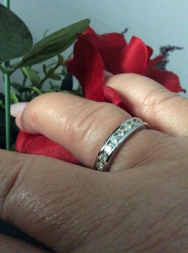 Customer photo review of 2.00-6.00 CT Round Cut Natural Diamonds - Eternity Rings