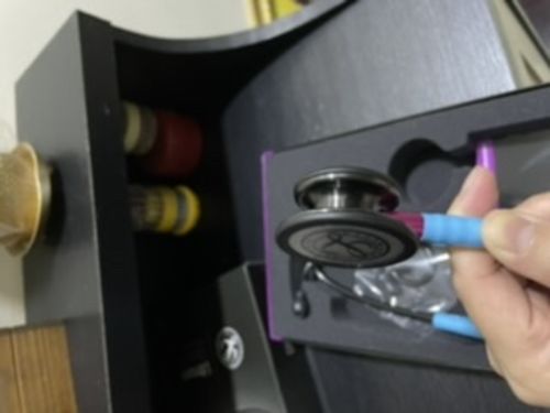 Customer photo review of 3M™ Littmann®  Classic III™ Monitoring Stethoscope, Smoke Chestpiece, Turquoise Tube, Pink Stem and Smoke Headset, 27 inch, 5872