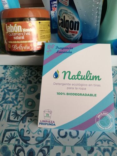 Customer photo review of Eco-Tiras de Detergente 40 lavados Natulim