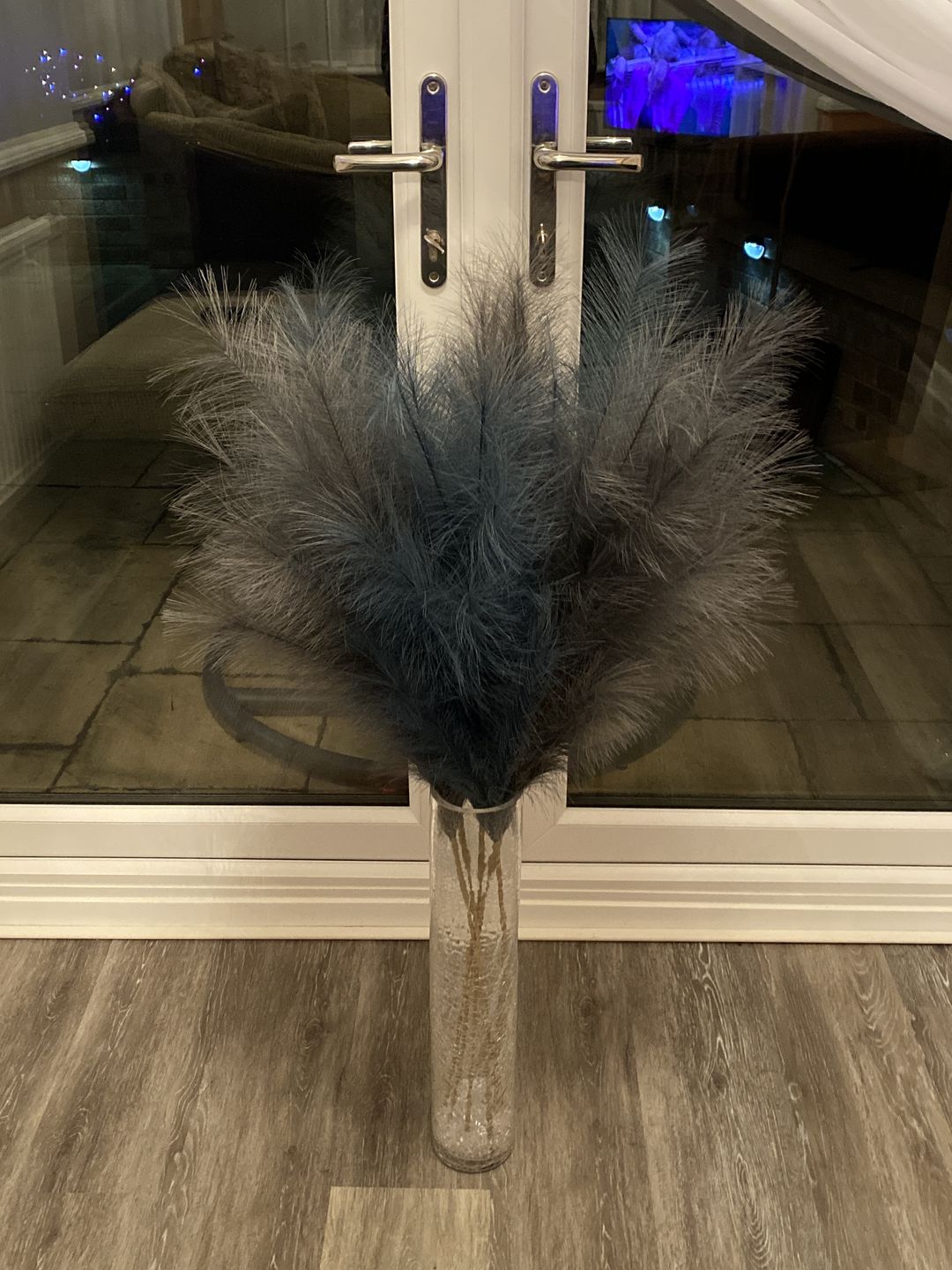 Customer photo review of Tall Faux Pampas Grass - Livid (Blue-Grey)