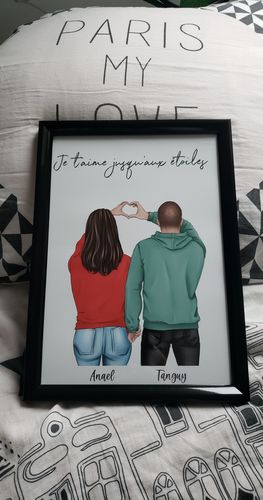 Customer photo review of Couple (Cœur) - Poster personnalisé