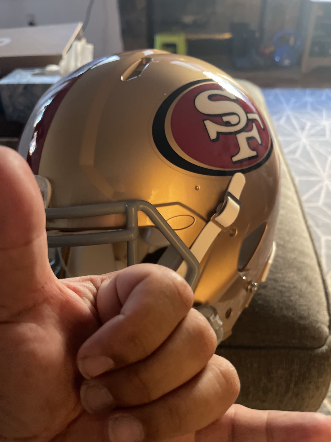 Customer photo review of San Francisco 49ers Riddell Revolution Speed Authentic Football Helmet