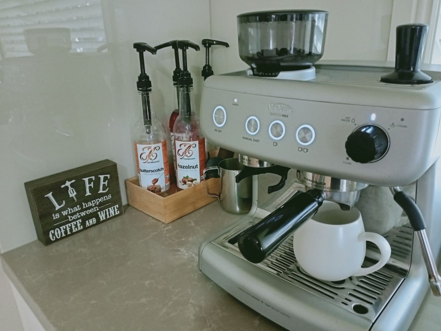 Customer photo review of Vanilla Coffee Syrup