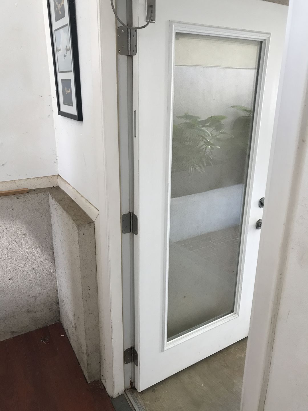 Customer photo review of Satin Nickel Hinge Set (3 hinges in set)