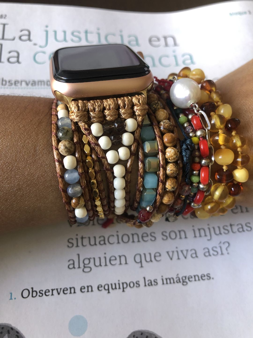 Customer photo review of Moonlight Goddess Apple Watch Strap