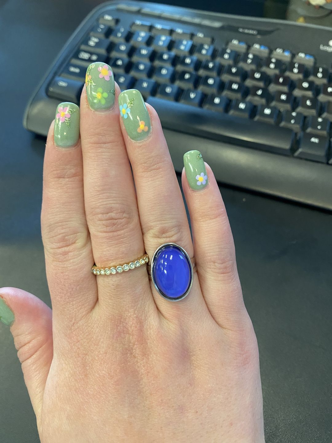 Customer photo review of Oval Mood Ring