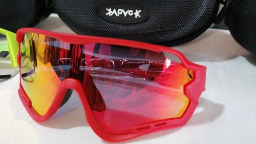 Customer photo review of KEBR Cycling Sunglasses With Multiple Interchangeable Lenses