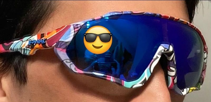 Customer photo review of KE9408 Cycling Sunglasses With Multiple Interchangeable Lenses