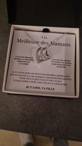 Customer photo review of Collier Coeur Or - À La Meilleure des Mamans - Ta Fille