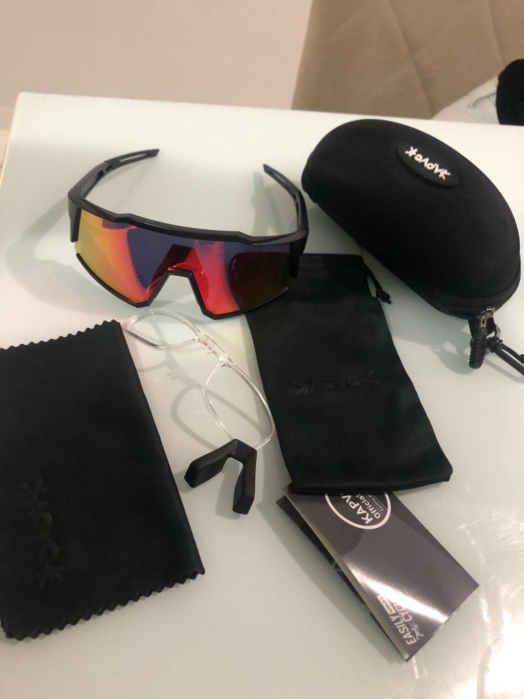 Customer photo review of KE9022 Cycling Sunglasses With Multiple Interchangeable Lenses