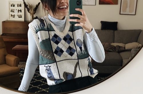 Customer photo review of Vintage Resilio Sport Golf Knit Sweater Vest Size XL