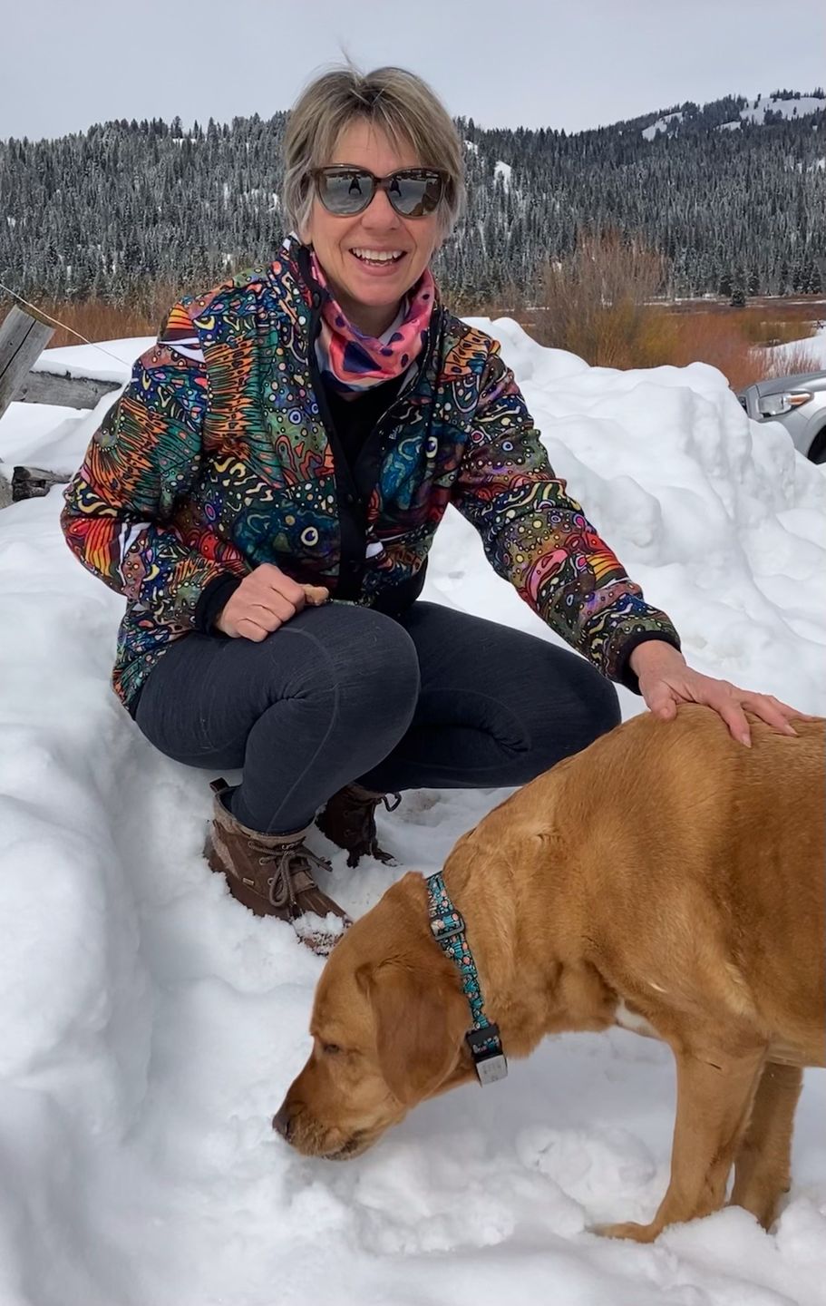 Customer photo review of Riffle Snap Fleece - Brookie
