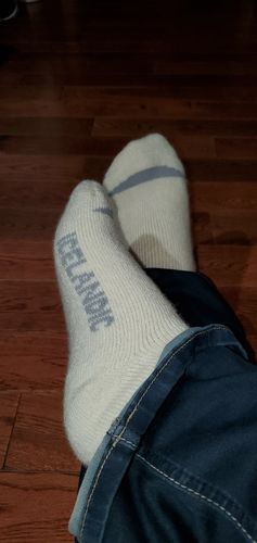 Customer photo review of J.B. Field's Icelandic "30 Below Classic" Merino Wool Thermal Socks -- SLIGHTLY IMPERFECT