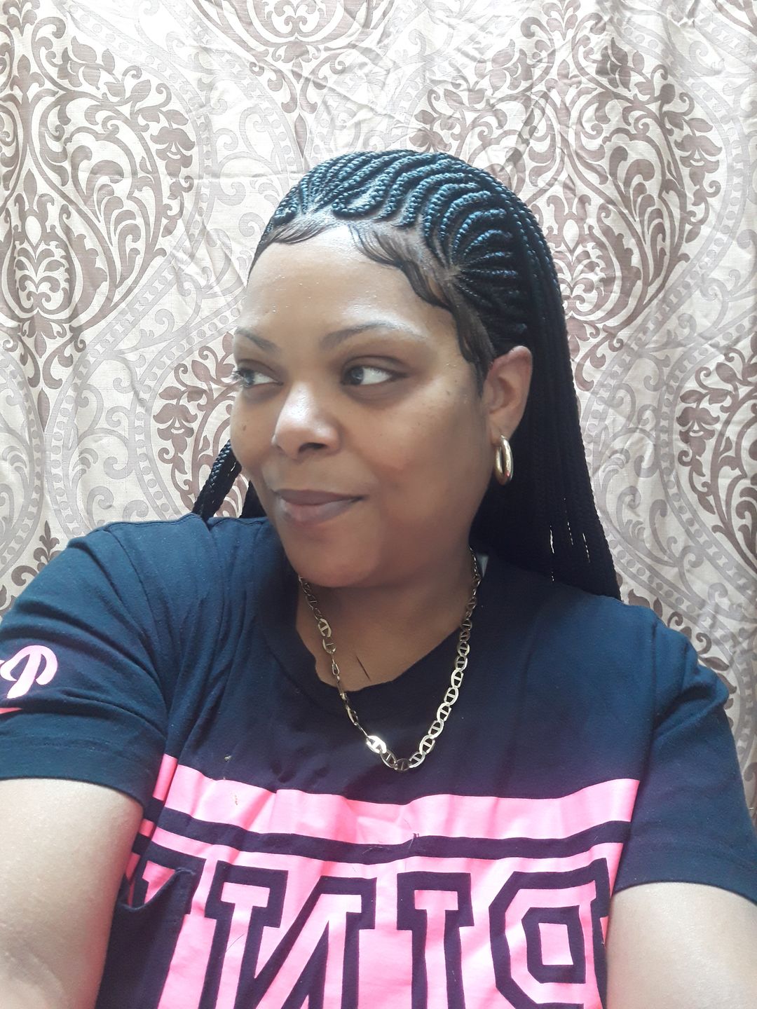 Customer photo review of Cornrow Braids 13x4 Lace Front - Wig Fab