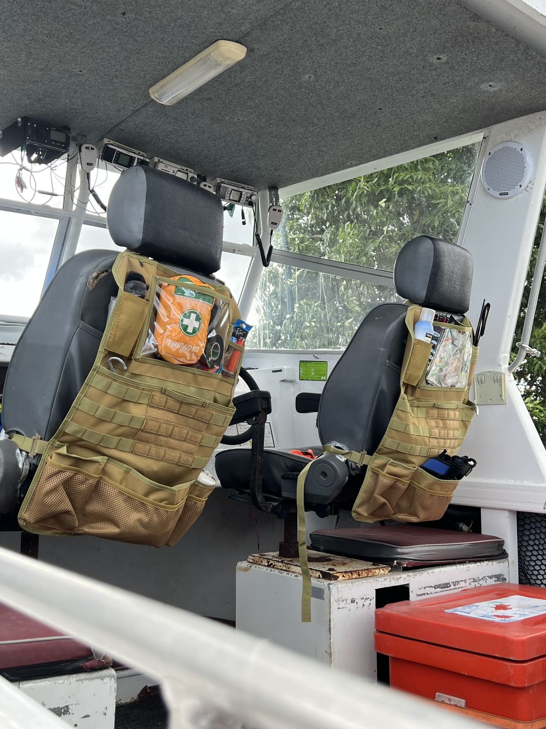 Customer photo review of Tactical MOLLE Seat Organizer v3