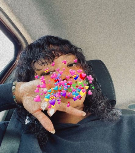 Customer photo review of Brandy Water Wave Fringe 10"
