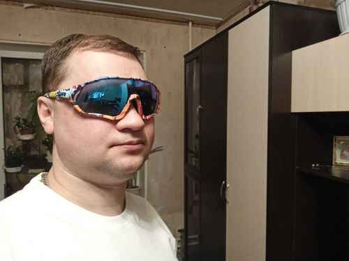 Customer photo review of KE9408 Cycling Sunglasses With Multiple Interchangeable Lenses