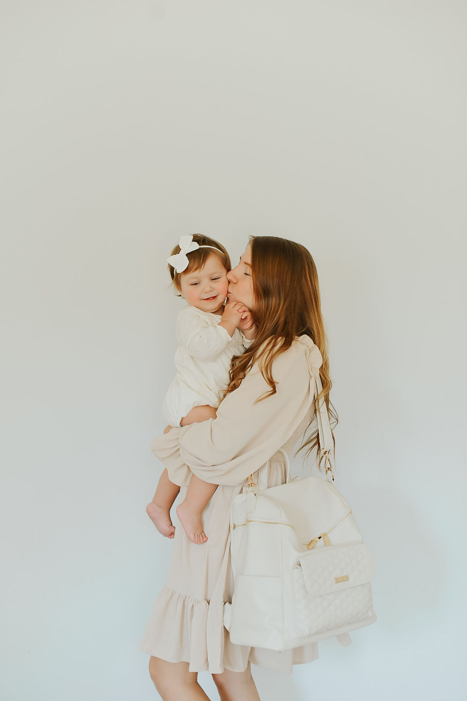 Customer photo review of Monaco Diaper Bag | Pearl White