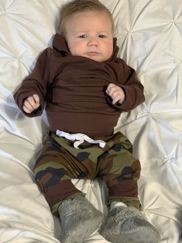 Customer photo review of Eitan Camo Hoodie Set