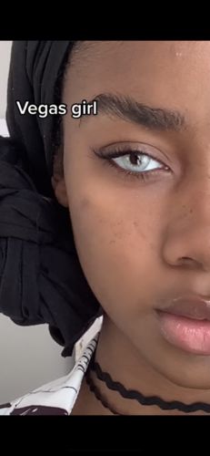 Customer photo review of EYEVOS Vegas Girl Colored Contact Lenses
