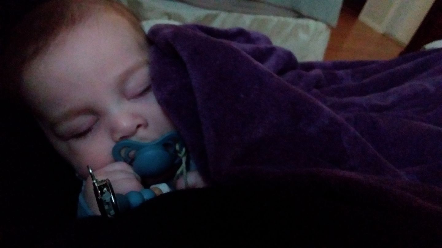 Customer photo review of MinkyBee Stroller Blanket Solid Navy