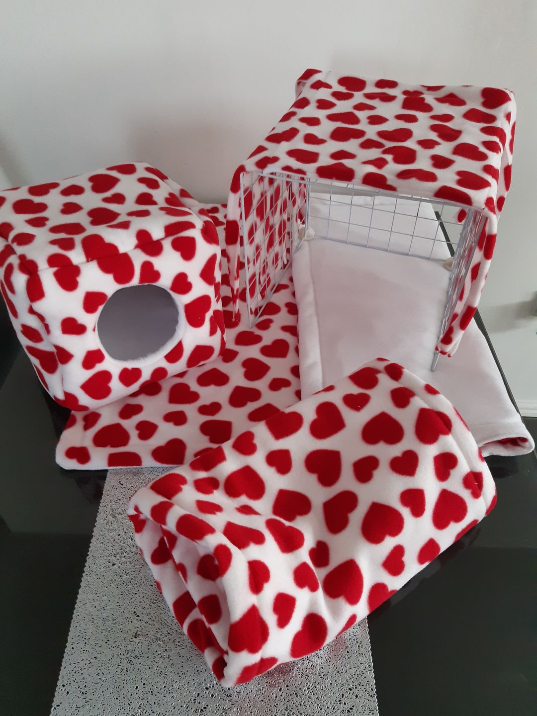 Customer photo review of All Over Hearts Anti Pill Polar Fleece Fabric