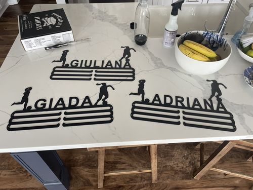 Customer photo review of Custom Single Sport Medal Hanger