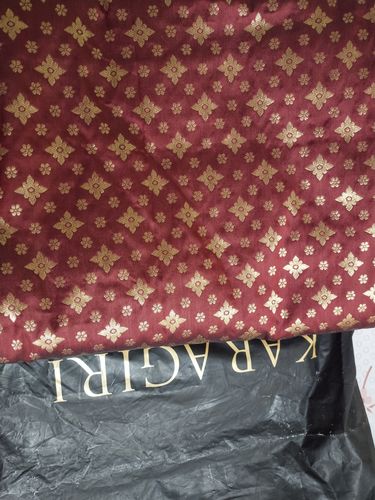 Customer photo review of Mahogany Maroon Banarasi Saree