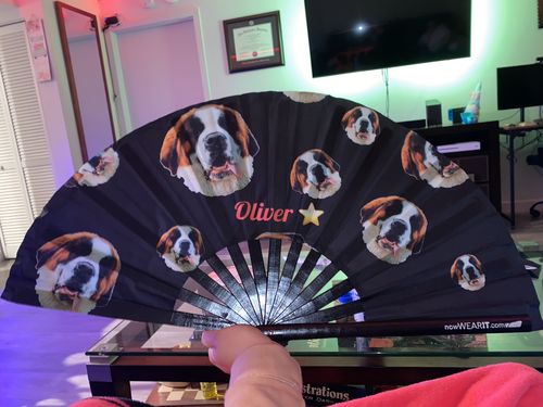 Customer photo review of Custom Hand Fan