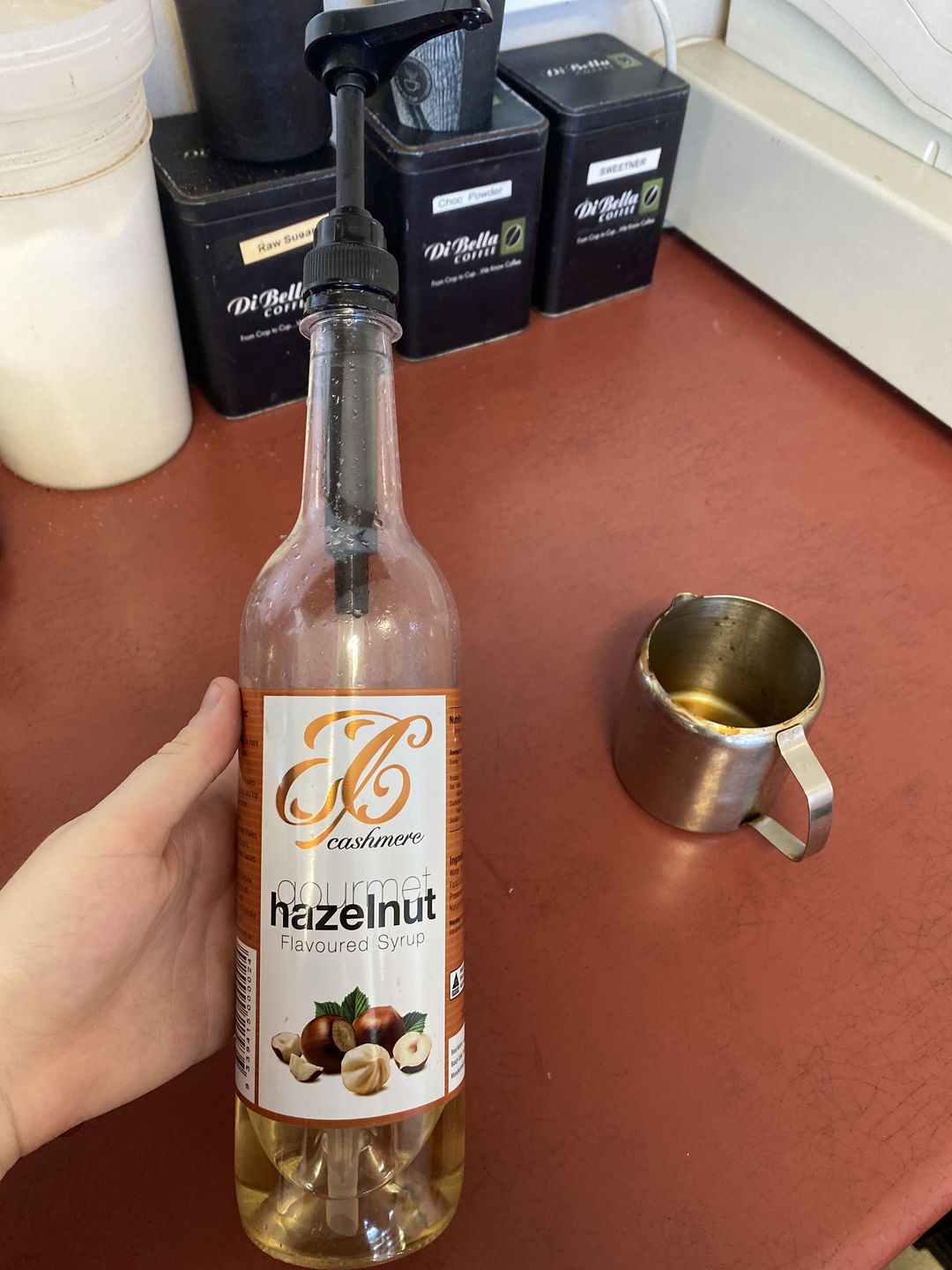 Customer photo review of Hazelnut Coffee Syrup