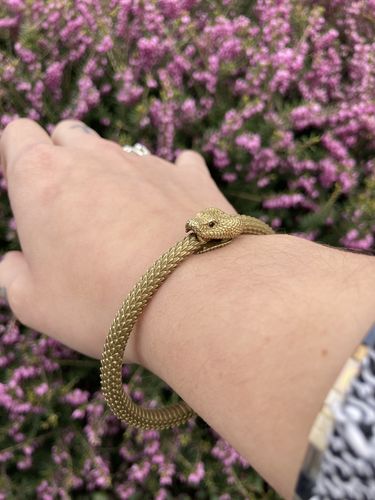 Customer photo review of Brass Ouroboros Bracelet