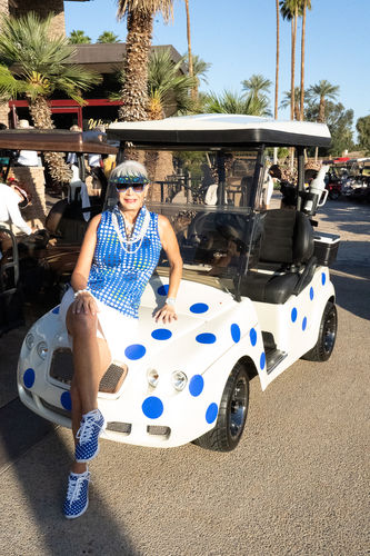 Customer photo review of Blue And White Polka Dot Pattern Print White Sneakers