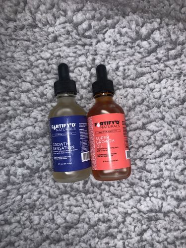 Customer photo review of Growth Sensation and Super Growth Oil Duo