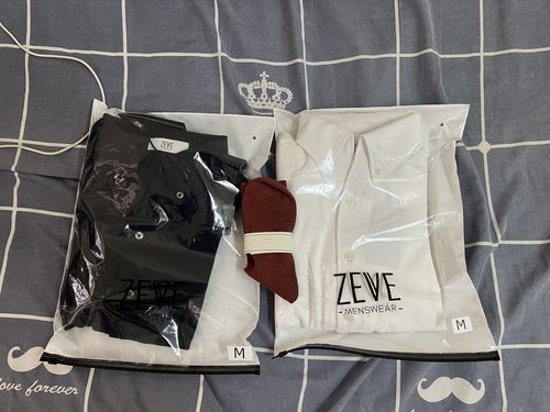 Customer photo review of Long Sleeve Polo Shirt - White Button Down