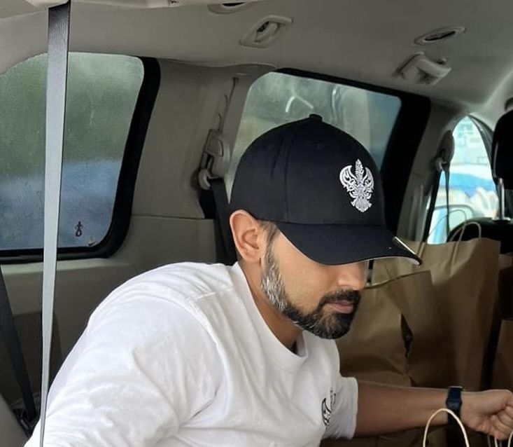 Customer photo review of SMC Baseball Cap (Black / White) with Blessed Phoenix Calligraphy