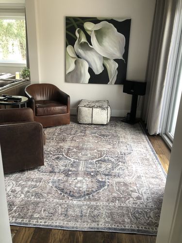 Customer photo review of Distressed Vintage Kendra Ash Area Rug