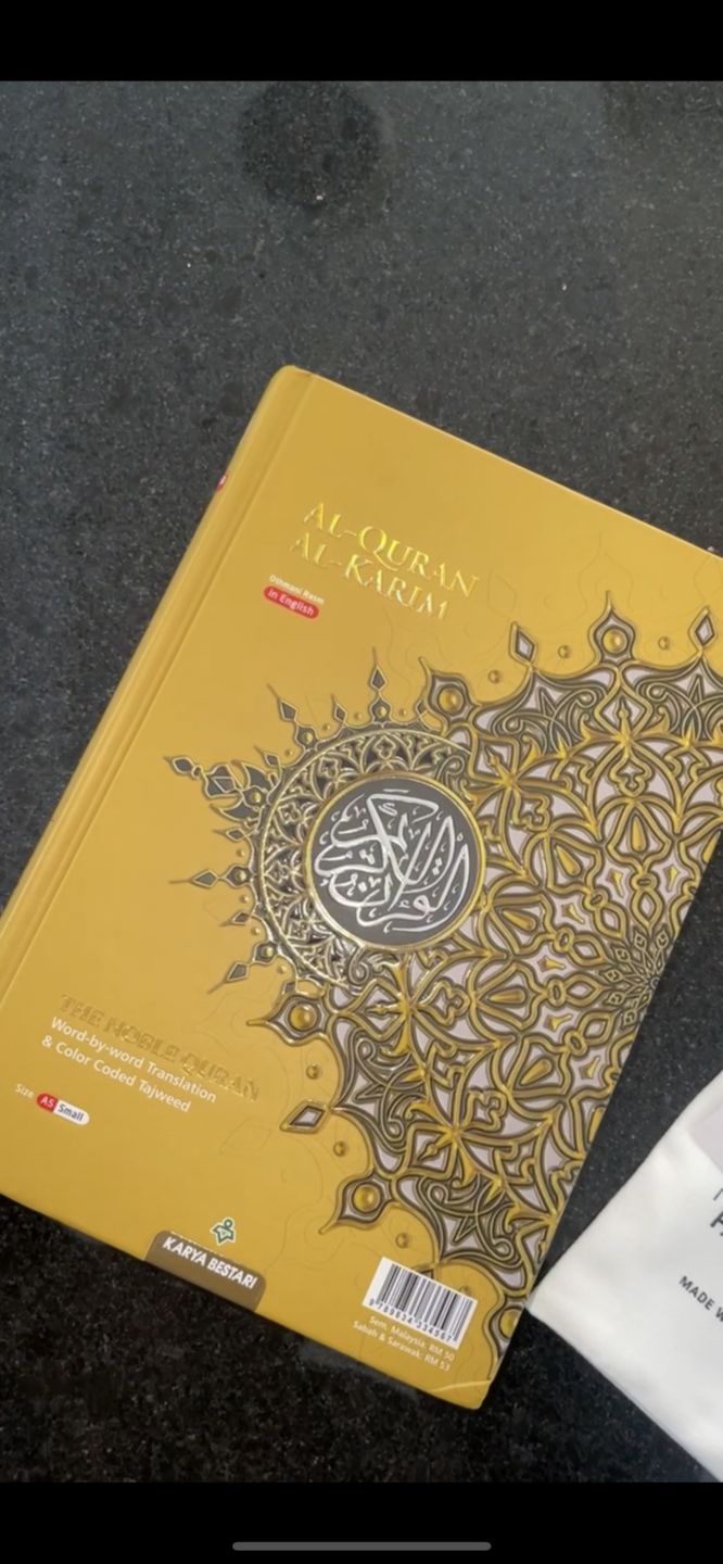 Customer photo review of Al-Quran Al-Karim (Maqdis) Word by Word Translation A5