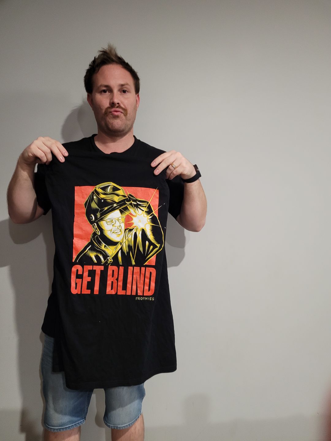 Customer photo review of Get Blind Tee