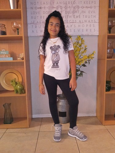 Customer photo review of Jordan 11 Cool Grey DopeSkill T-Shirt Slime Drip Heart Graphic