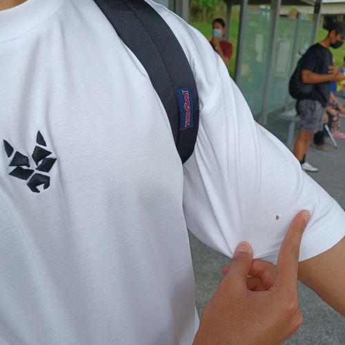 Customer photo review of 'Core' White Oversized Tee