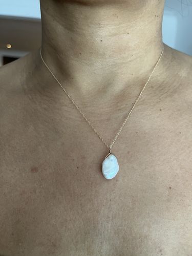 Customer photo review of Sofia Single Baroque Pearl Necklace